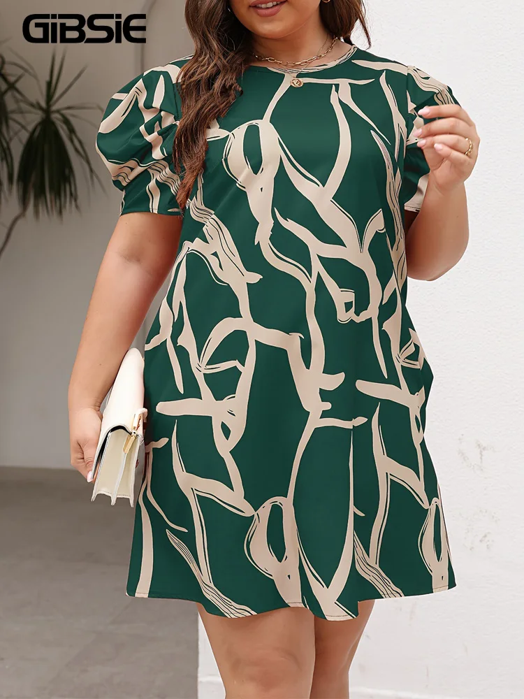 GIBSIE Plus Size Round Neck Printed Mid-waist Dress Women 2025 Summer Puff Sleeve Street OL Female Elegant Pocket Short Dresses
GIBSIE Plus Size Round Neck Printed Mid-waist Dress Women 2025 Summer Puff Sleeve Street OL Female Elegant Pocket Short Dresses