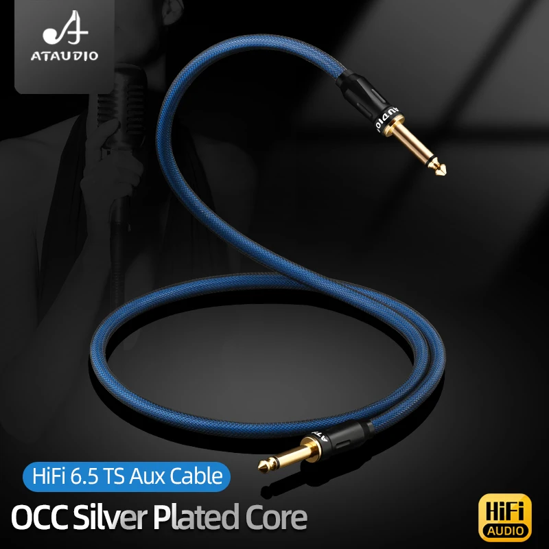 Hi-Fi кабель TS Aux 6,5 мм с серебряным покрытием OCC и двойной экранировкой для электрогитары, микшера, усилителя
Hi-Fi кабель TS Aux 6,5 мм с серебряным покрытием OCC и двойной экранировкой для электрогитары, микшера, усилителя