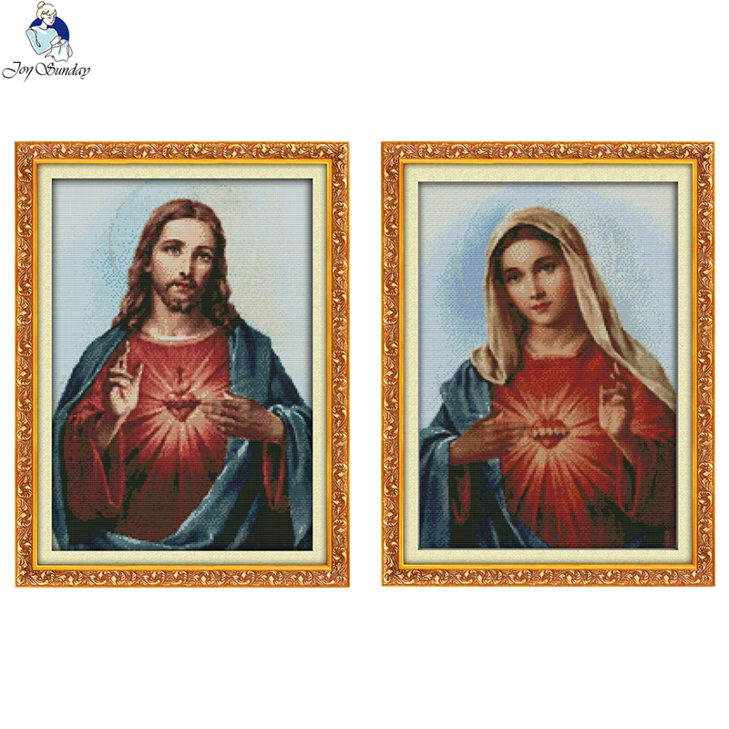 Needlework DIY DMC Cross stitch Sets For Embroidery kits Sacred Heart of Jesus Patterns Counted Cross-Stitching Home Decoration
Needlework DIY DMC Cross stitch Sets For Embroidery kits Sacred Heart of Jesus Patterns Counted Cross-Stitching Home Decoration