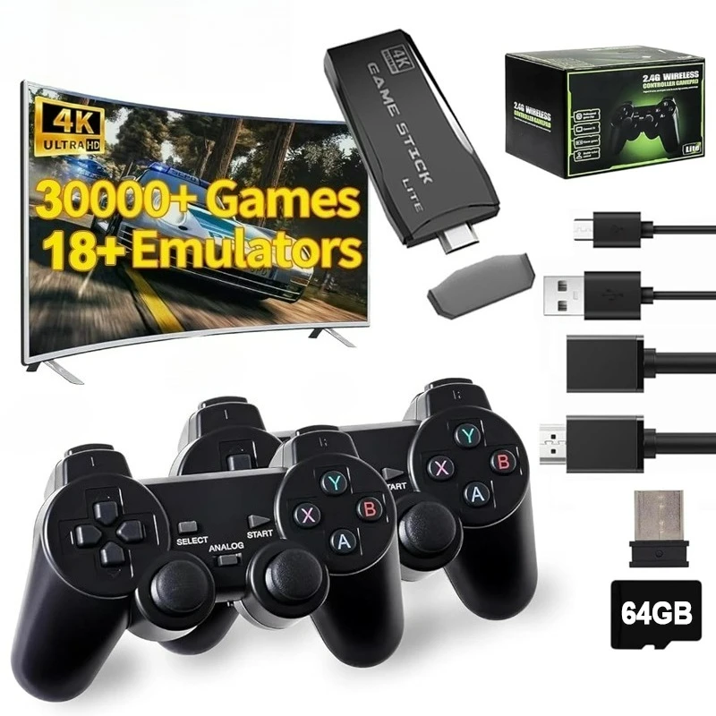 M8 Video Game Consoles 4K HD Output 20000+ Classic Games Retro Game Stick 23+ Emulators 2.4G Double Wireless Controller
M8 Video Game Consoles 4K HD Output 20000+ Classic Games Retro Game Stick 23+ Emulators 2.4G Double Wireless Controller