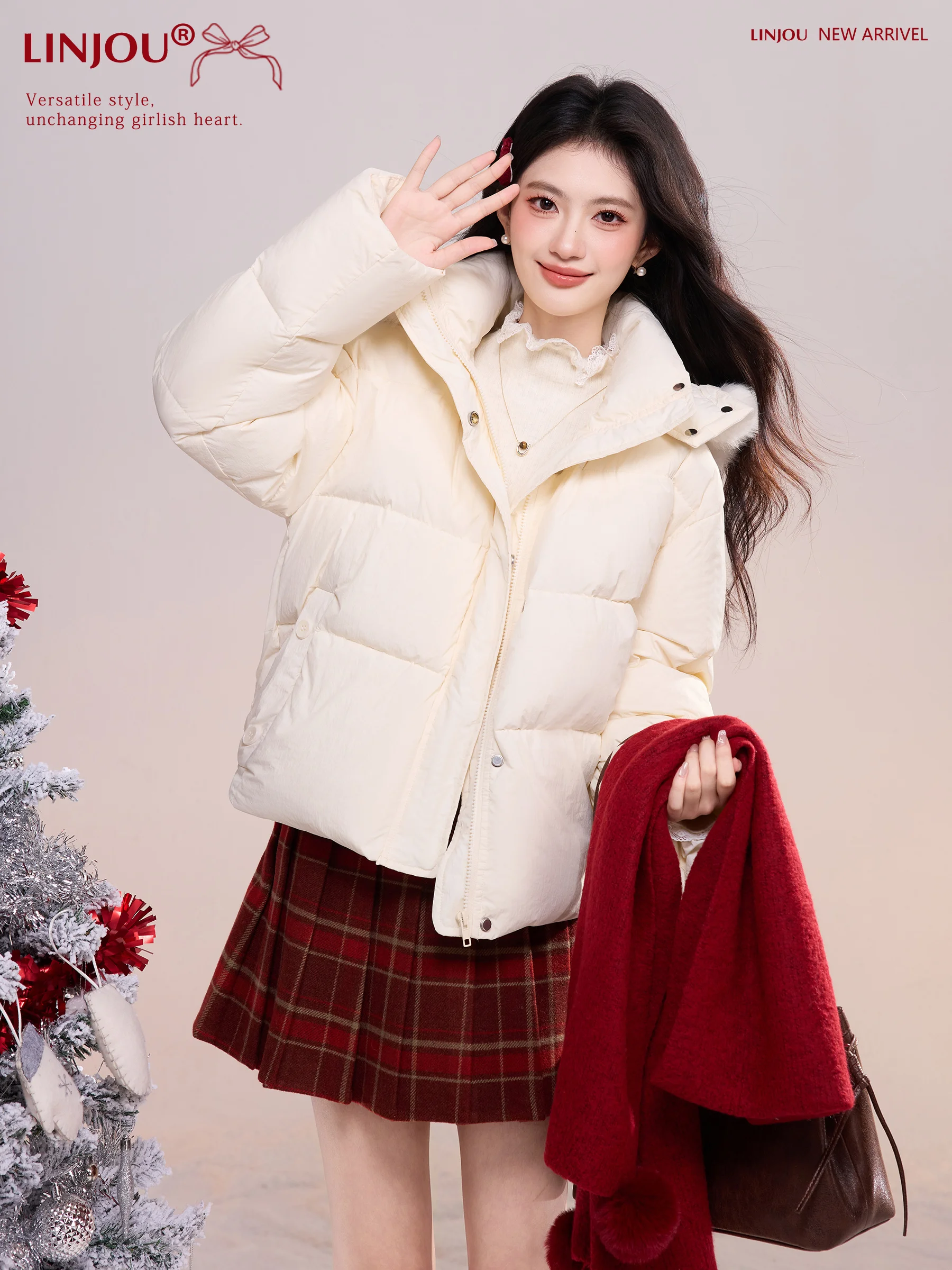 Lingjiu Women's ort Puffer Jaet with Hood Double Wear Warmth Fluffy Trim Dr Warm Autumn Winter New Loose Small Size
Lingjiu Women's ort Puffer Jaet with Hood Double Wear Warmth Fluffy Trim Dr Warm Autumn Winter New Loose Small Size