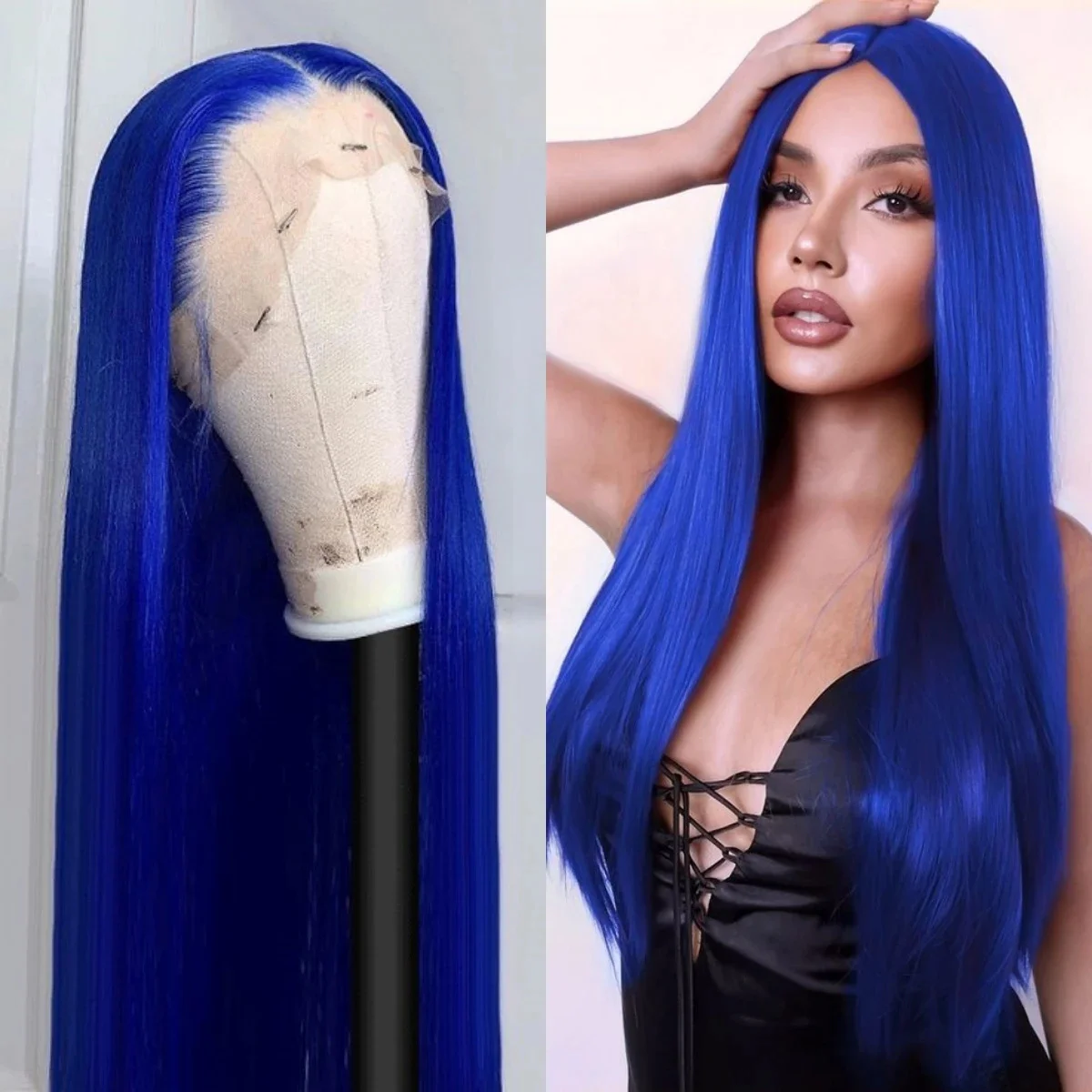 13x4 Navy Blue Straight HD Transparent Lace Front Human Hair Wigs For Women Pre Plucked Blue Colored Lace Frontal Wigs On Sale
13x4 Navy Blue Straight HD Transparent Lace Front Human Hair Wigs For Women Pre Plucked Blue Colored Lace Frontal Wigs On Sale