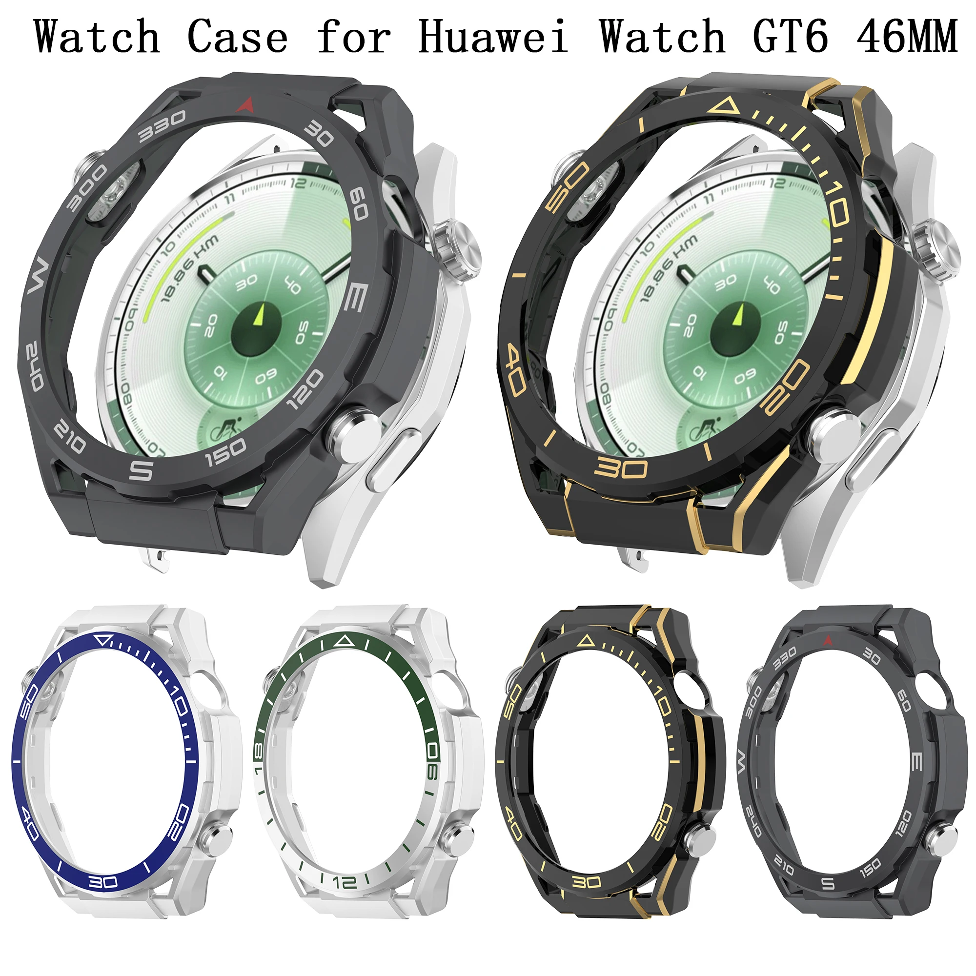 Чехол для Huawei Watch GT 6 46 мм, защитный чехол для экрана, мягкий универсальный защитный бампер из ТПУ, аксессуары для часов GT6
Чехол для Huawei Watch GT 6 46 мм, защитный чехол для экрана, мягкий универсальный защитный бампер из ТПУ, аксессуары для часов GT6
