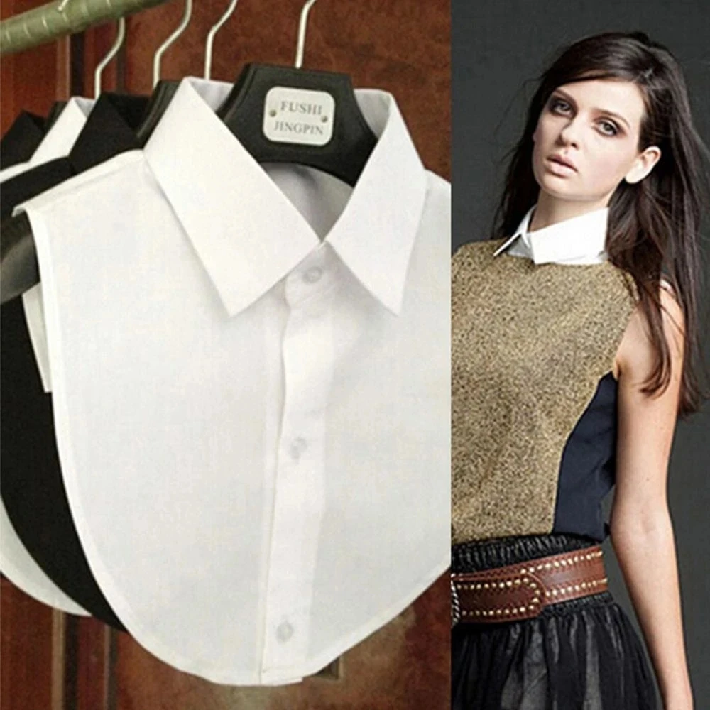 Fake Colla Shirt Half Colla Fashion Vintage White Black Solid Colour Fake Collar Hundred With Formal Suit Apparel Accessories
Fake Colla Shirt Half Colla Fashion Vintage White Black Solid Colour Fake Collar Hundred With Formal Suit Apparel Accessories