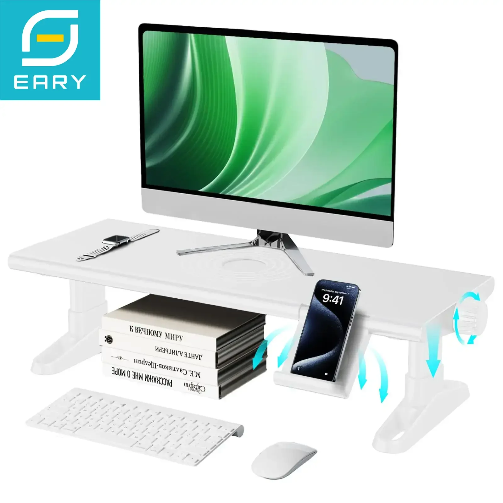 Eary Computer Monitor Stand Riser 4.5-6.3 Inches Adjustable Multi-Purpose Desktop Organizer Riser for Computer,Laptop,Printer,TV
Eary Computer Monitor Stand Riser 4.5-6.3 Inches Adjustable Multi-Purpose Desktop Organizer Riser for Computer,Laptop,Printer,TV