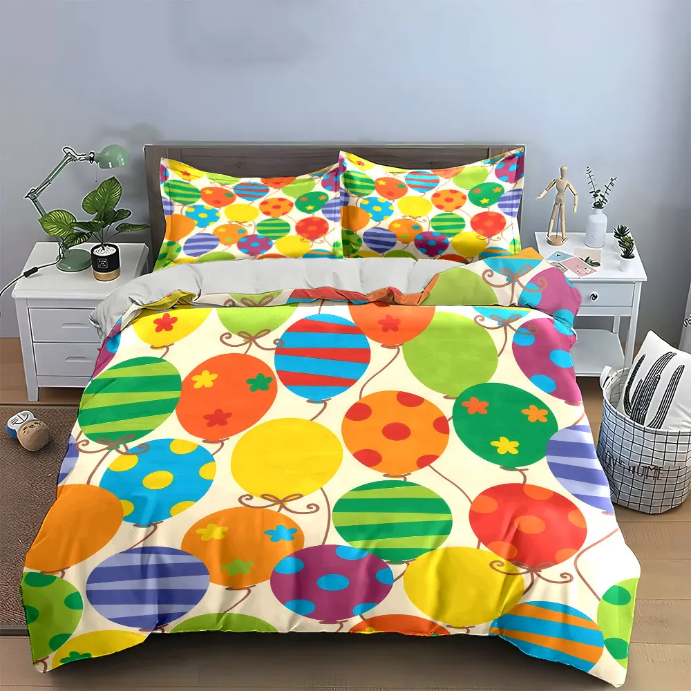Colorful Balloon Party Decoration Set Bedding Set with 1 Duvet Cover 2 Pillowcases Single Double King Queen, Gift
Colorful Balloon Party Decoration Set Bedding Set with 1 Duvet Cover 2 Pillowcases Single Double King Queen, Gift