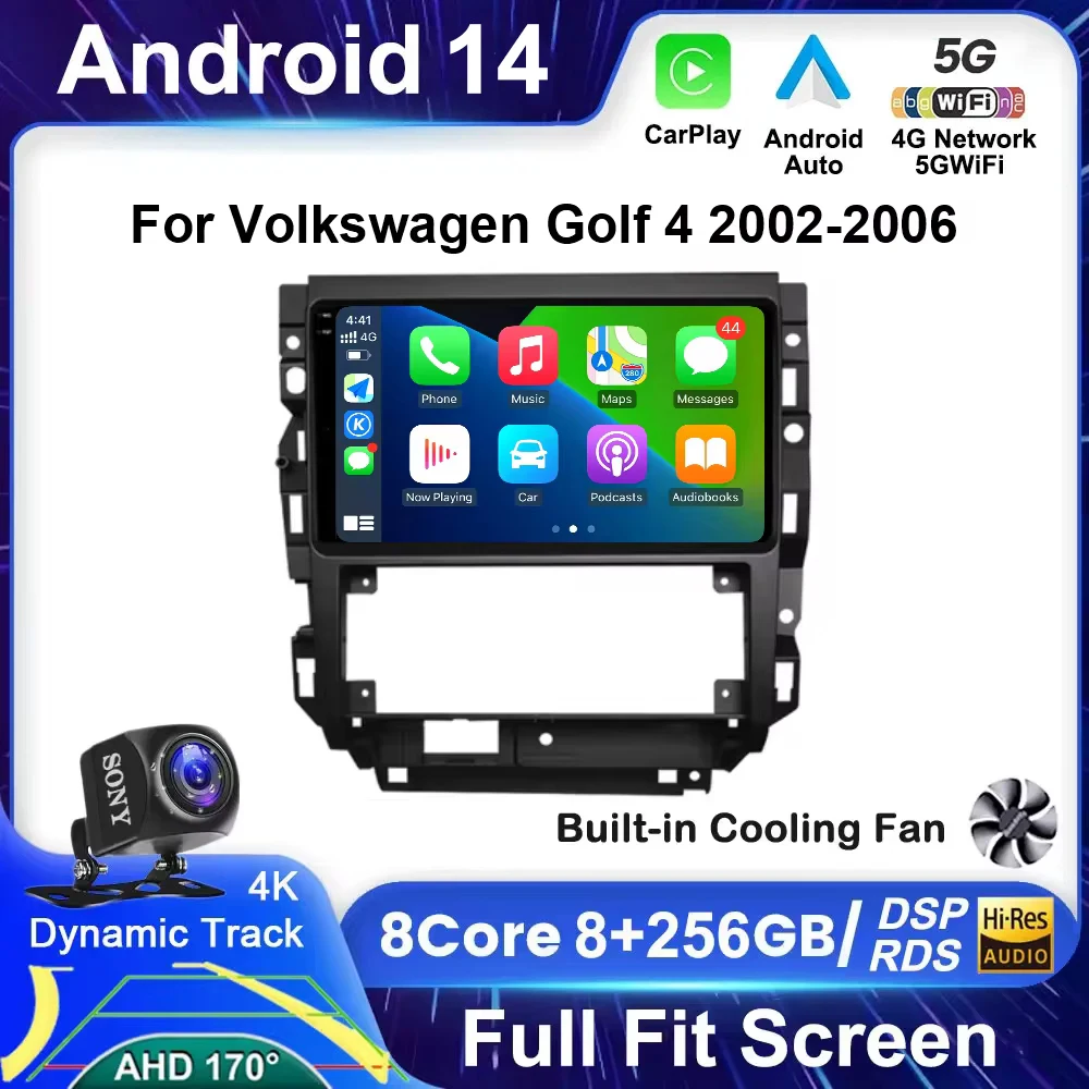 Автомобильная магнитола на Android 14 для Volkswagen Golf Mk 4 2004-2008, Беспроводная аудиосистема для воспроизведения магнитолы, GPS-навигация, мультимедиа
Автомобильная магнитола на Android 14 для Volkswagen Golf Mk 4 2004-2008, Беспроводная аудиосистема для воспроизведения магнитолы, GPS-навигация, мультимедиа