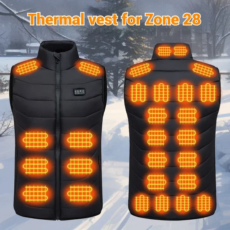 Winter 28 Zone Intelligent Heating Vest Four Control Electric Warming Waistcoat for Men Women Thermal Underwear Outdoor Spo.
Winter 28 Zone Intelligent Heating Vest Four Control Electric Warming Waistcoat for Men Women Thermal Underwear Outdoor Spo.