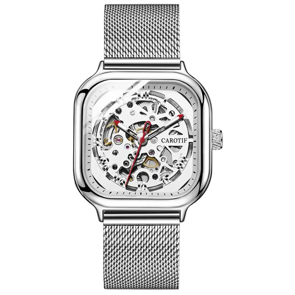 Mechanical Automatic Watch Men's Transparent Fashion Mesh Steel Military Sports Watch Men's Clock Reloj Hombre 2023
Mechanical Automatic Watch Men's Transparent Fashion Mesh Steel Military Sports Watch Men's Clock Reloj Hombre 2023