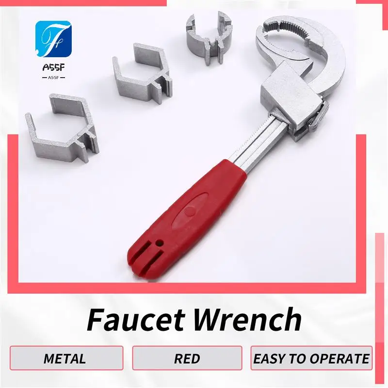 A55F-4-In-1 Multifunctional Faucet Wrench Adjustable Double-Ended Wrench Bathroom Multifunctional Self-Adjusting Wrench
A55F-4-In-1 Multifunctional Faucet Wrench Adjustable Double-Ended Wrench Bathroom Multifunctional Self-Adjusting Wrench