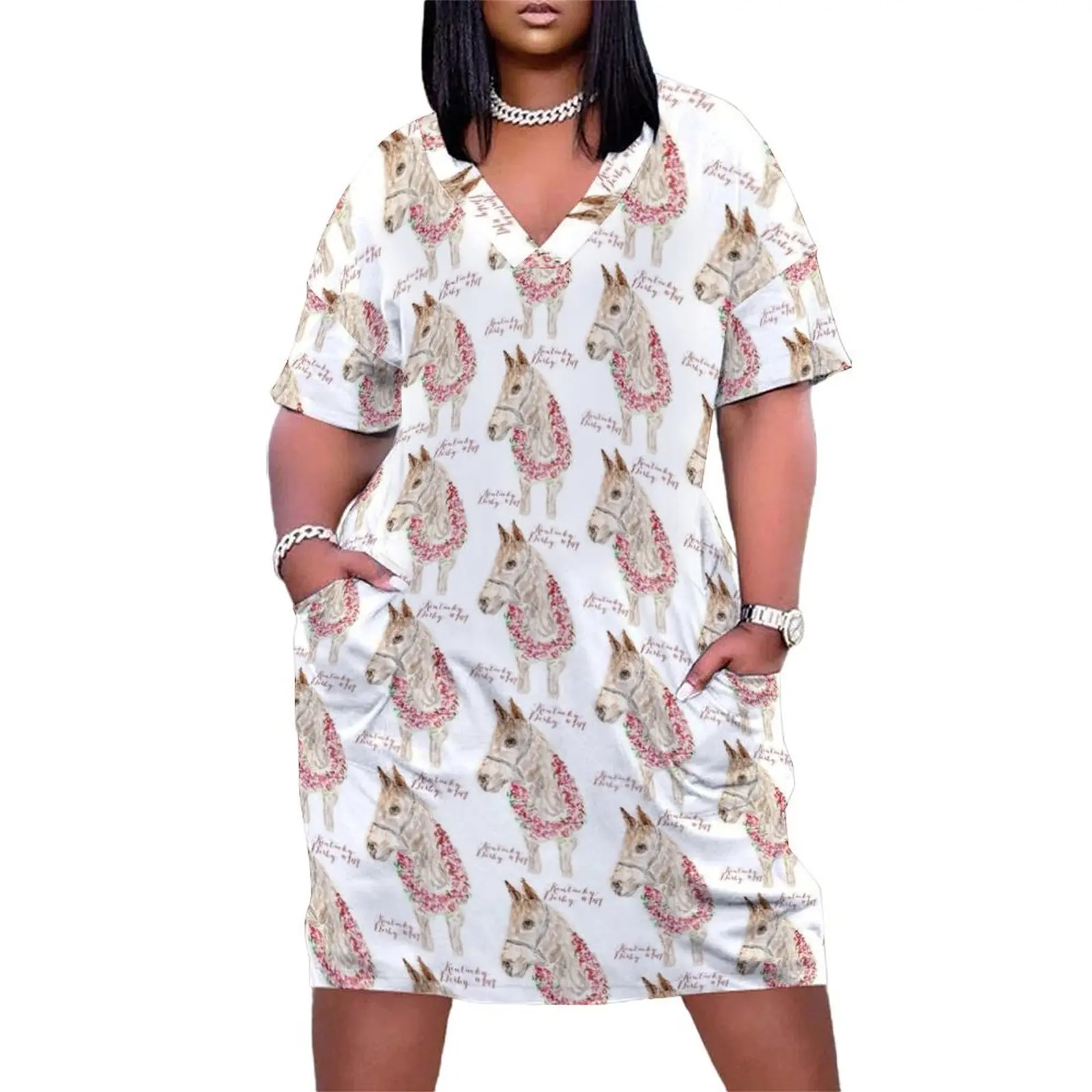 Derby Horse, Run for the Roses, Kentucky, Southern, Roses, Horse Loose Pocket Dress purple dress Party dresses for women
Derby Horse, Run for the Roses, Kentucky, Southern, Roses, Horse Loose Pocket Dress purple dress Party dresses for women