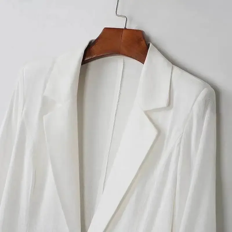 Summer new Women's solid color thin sleeved suit jacket, fashionable and casual temperament, versatile suit top, light luxury
Summer new Women's solid color thin sleeved suit jacket, fashionable and casual temperament, versatile suit top, light luxury