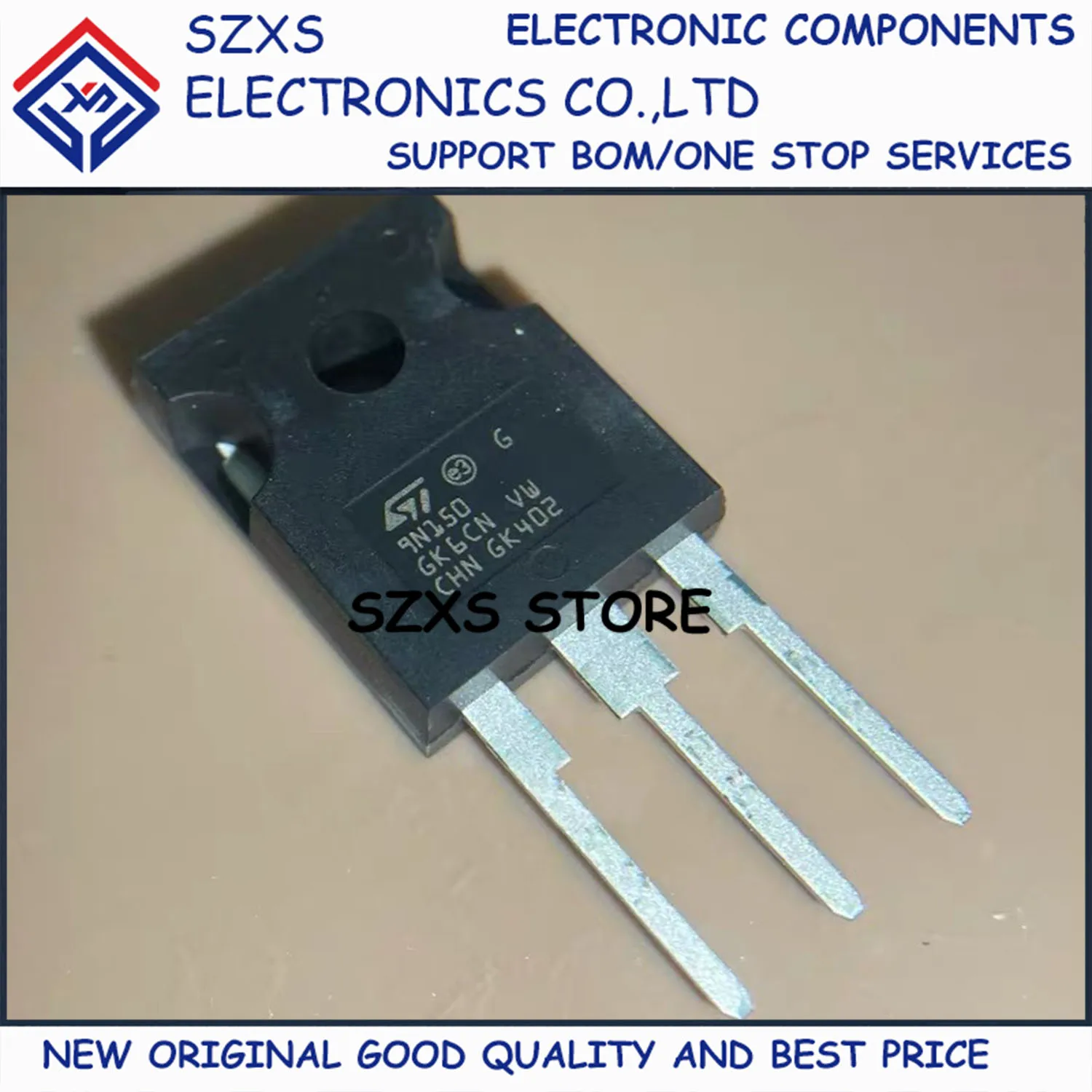 New Original 5Pcs STW9N150 9N150 TO-247 1500V 8A MOSFET Field Effect Transistor In Stock Electronic Components Good Quality
New Original 5Pcs STW9N150 9N150 TO-247 1500V 8A MOSFET Field Effect Transistor In Stock Electronic Components Good Quality