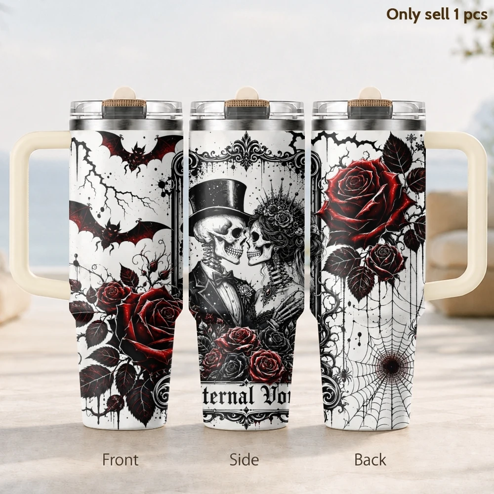 Halloween Skeleton Bride Vacuum Flasks 40oz 3rd Gen Vacuum Insulated Stainless Steel Tumbler Cup with Handle Straw Lid
Halloween Skeleton Bride Vacuum Flasks 40oz 3rd Gen Vacuum Insulated Stainless Steel Tumbler Cup with Handle Straw Lid