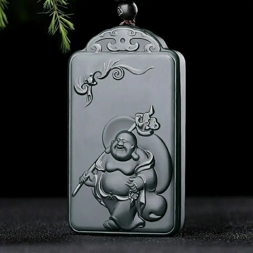Hetian Jade Buddha Gong Pendant, Genuine Xinjiang Hetian Sapphire Fine Material Laughing Buddha Pendant, WomeWangfu Jade Pendant
Hetian Jade Buddha Gong Pendant, Genuine Xinjiang Hetian Sapphire Fine Material Laughing Buddha Pendant, WomeWangfu Jade Pendant