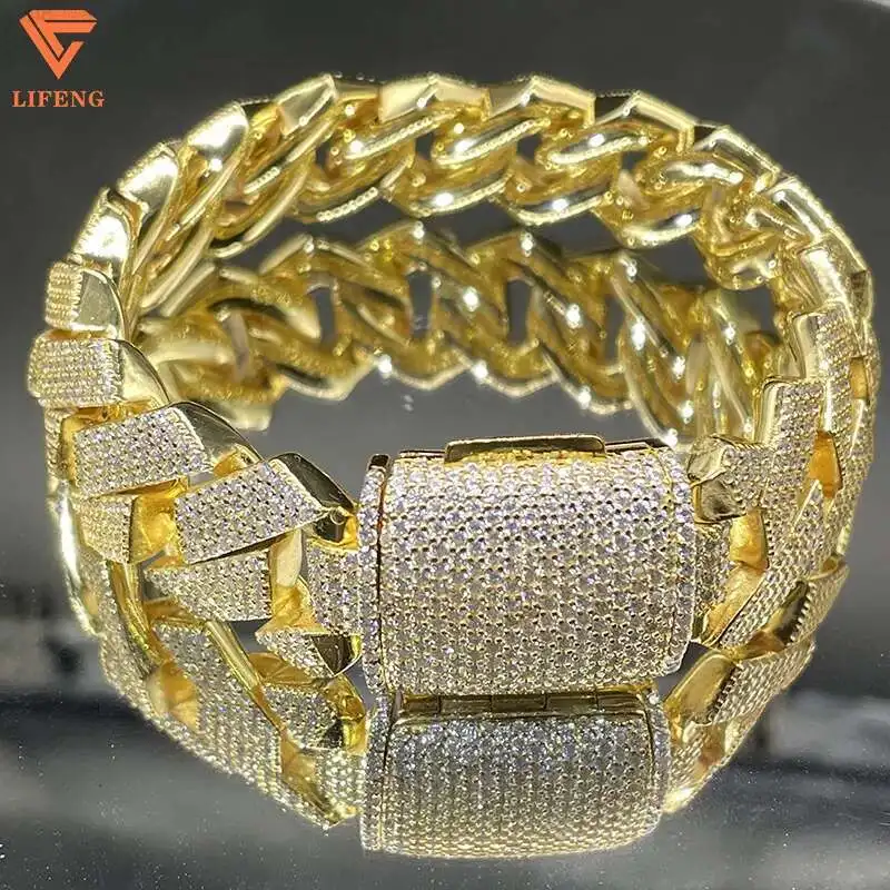 Fashion Jewelry Bracelets 20mm Pass the Diamond Tester Iced Out 925 Sterling Silver Hip Hop Moissanite Cuban Chain Bracelet
Fashion Jewelry Bracelets 20mm Pass the Diamond Tester Iced Out 925 Sterling Silver Hip Hop Moissanite Cuban Chain Bracelet