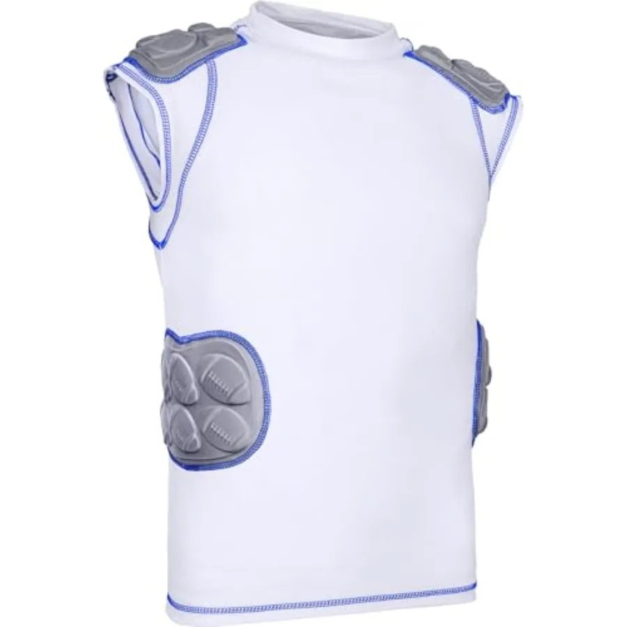 De Adult Padded Football Shirt - Football Rib Protector with Shoulder and Spine Football Pads, 5-Pad Football Comprion Shirt
De Adult Padded Football Shirt - Football Rib Protector with Shoulder and Spine Football Pads, 5-Pad Football Comprion Shirt
