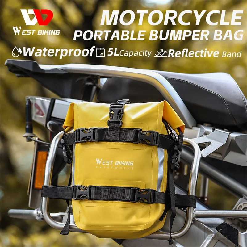 Мотоциклетная сумка WEST BIKING, водонепроницаемая, расширяемая, 5 л, бампер, для путешествий, Мотокросс, багажная рама, мужское плечо
Мотоциклетная сумка WEST BIKING, водонепроницаемая, расширяемая, 5 л, бампер, для путешествий, Мотокросс, багажная рама, мужское плечо