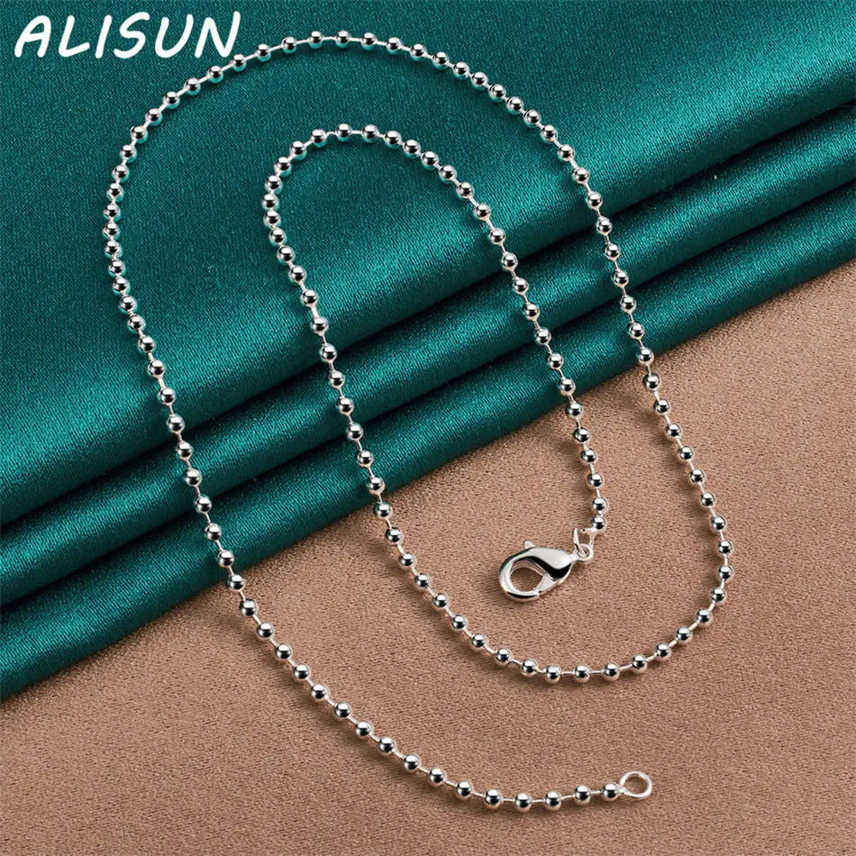 ALISUN 925 Sterling Silver 40-75cm 2mm Beads Necklace For Women Creativity Gifts Street All-match Party And Daily Wear
ALISUN 925 Sterling Silver 40-75cm 2mm Beads Necklace For Women Creativity Gifts Street All-match Party And Daily Wear