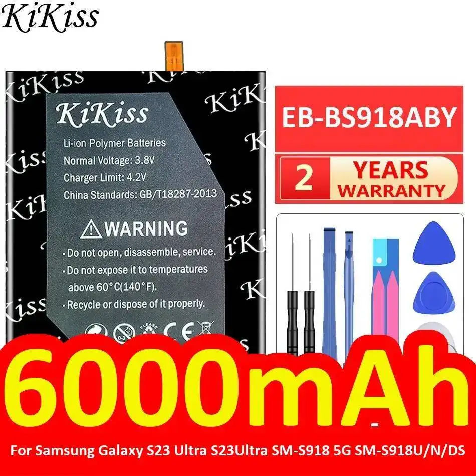 Reliable Power Supply For Samsung Galaxy S23 Ultra S23Ultra SM-S918 5G SM-S918U N DS Mobile Phone Battery 6000mAh EB-BS918ABY
Reliable Power Supply For Samsung Galaxy S23 Ultra S23Ultra SM-S918 5G SM-S918U N DS Mobile Phone Battery 6000mAh EB-BS918ABY