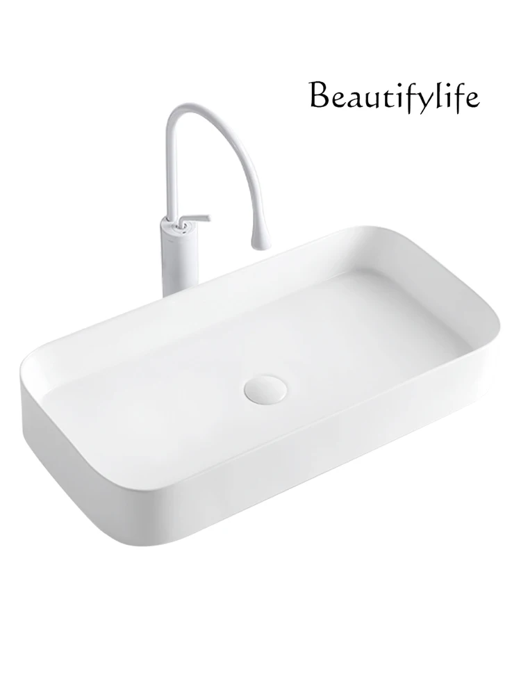 Large size countertop basin ceramic hand wash face wash basin balcony bathroom square household
Large size countertop basin ceramic hand wash face wash basin balcony bathroom square household