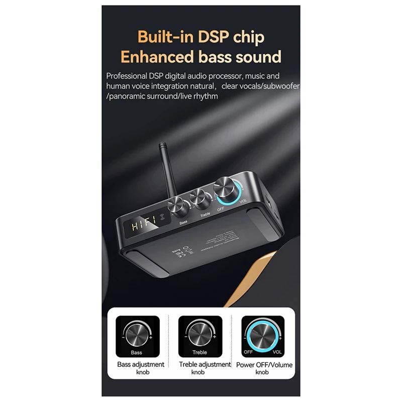 Tebe NFC Bluetooth 5.1 Audio Receiver Transmitter Coaxial RCA Wireless Bass Treble Music Adapter FM Radio
Tebe NFC Bluetooth 5.1 Audio Receiver Transmitter Coaxial RCA Wireless Bass Treble Music Adapter FM Radio