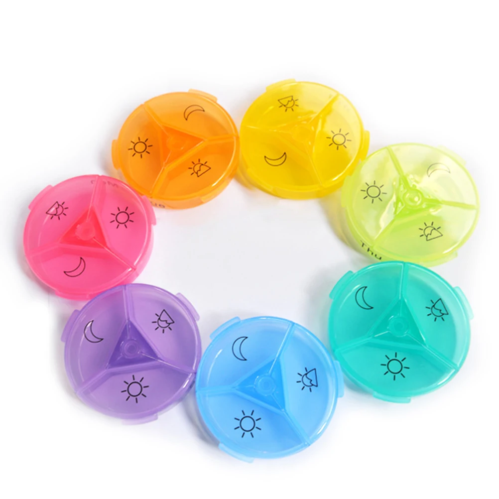 Rainbow Pill Box Organizer Medicine Dispenser Case Vitamin Compartments Portable Compact Travel Tablet
Rainbow Pill Box Organizer Medicine Dispenser Case Vitamin Compartments Portable Compact Travel Tablet