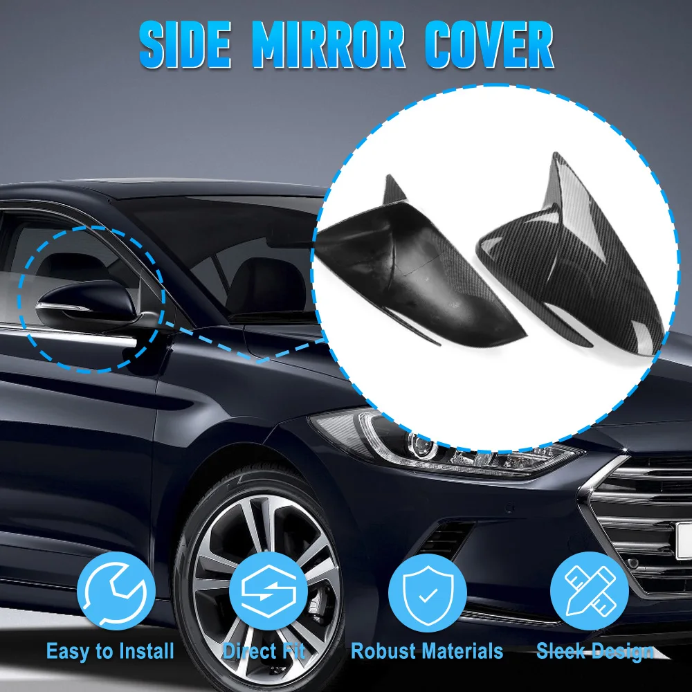 For Hyundai Elantra 2016 2017 2018 2019 2020 Car Side Mirror Cover Cap Exterior Door Rear View Case Trim Carbon Fiber Look
For Hyundai Elantra 2016 2017 2018 2019 2020 Car Side Mirror Cover Cap Exterior Door Rear View Case Trim Carbon Fiber Look
