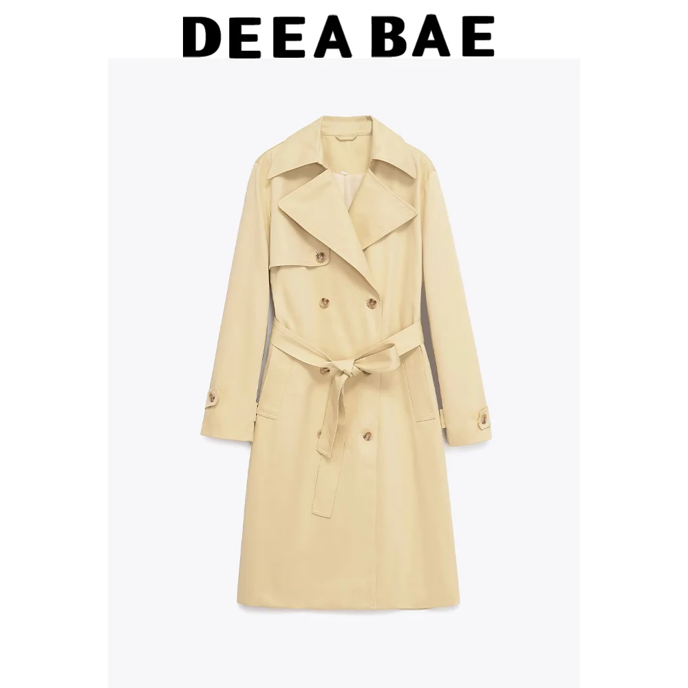 DEEABAE French retro lace up mid length trench coat with autumn high-end temperament waist cinching and slimming jacket coat
DEEABAE French retro lace up mid length trench coat with autumn high-end temperament waist cinching and slimming jacket coat