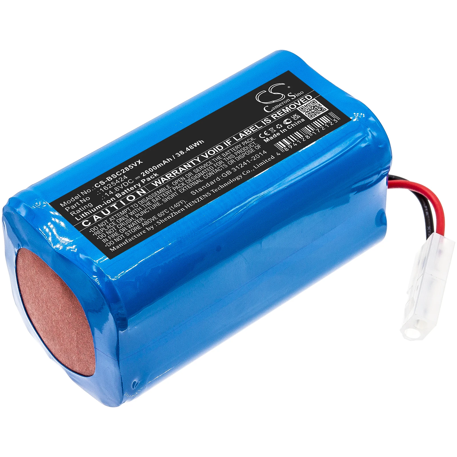 CS Replacement Battery for Bissell SpinWave Wet,Dry Robotic Vacuum,2859,3115,Spinwave 2859,Mid T PN:1625424 2600mAh / 38.48Wh
CS Replacement Battery for Bissell SpinWave Wet,Dry Robotic Vacuum,2859,3115,Spinwave 2859,Mid T PN:1625424 2600mAh / 38.48Wh
