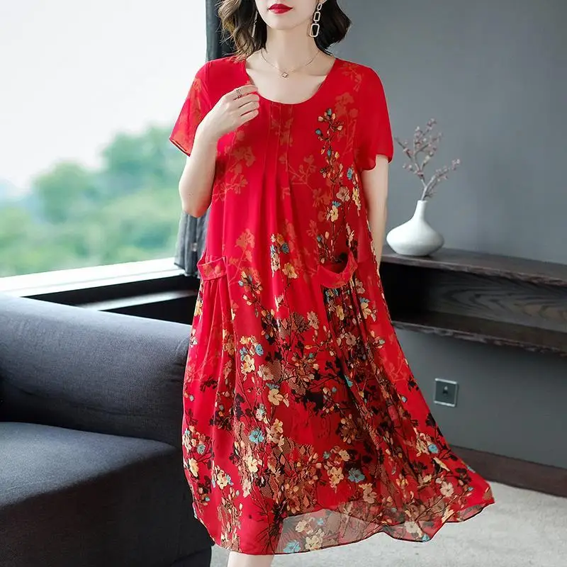 2023 Summer Print Casual Dresses Women All Match Elegant Fashion Women's Clothing Aesthetic Short Sleeve O Neck Female Clothes
2023 Summer Print Casual Dresses Women All Match Elegant Fashion Women's Clothing Aesthetic Short Sleeve O Neck Female Clothes