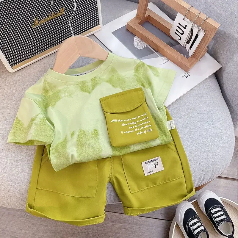Boys Printed Children's Clothing 2024 New Summer Short Sleeved T-shirt+ Shorts Set Kid Korean Baby Thin Two-piece Outfits Set
Boys Printed Children's Clothing 2024 New Summer Short Sleeved T-shirt+ Shorts Set Kid Korean Baby Thin Two-piece Outfits Set