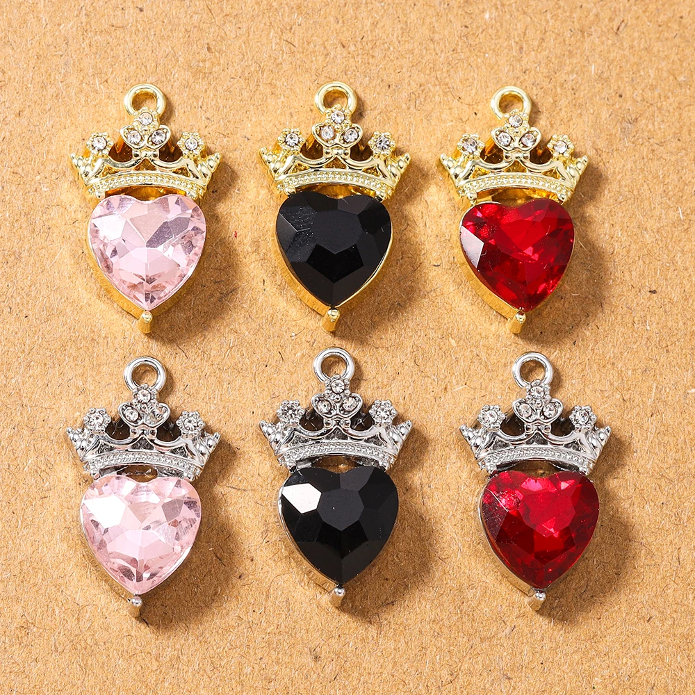 5pcs Delicate Crystal Zircon Crown Love Charms Pendants for Jewelry Making Necklace Earrings Bracelet DIY Handmade Accessories
5pcs Delicate Crystal Zircon Crown Love Charms Pendants for Jewelry Making Necklace Earrings Bracelet DIY Handmade Accessories