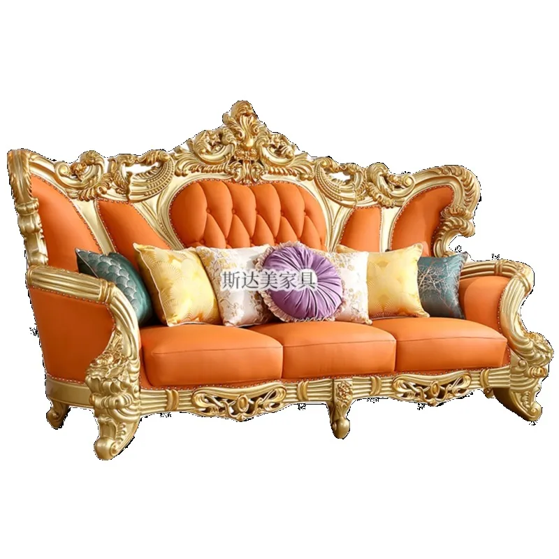 European leather sofa 1234 combination living room villa high-end luxury solid wood carving flower luxury furniture whole house
European leather sofa 1234 combination living room villa high-end luxury solid wood carving flower luxury furniture whole house