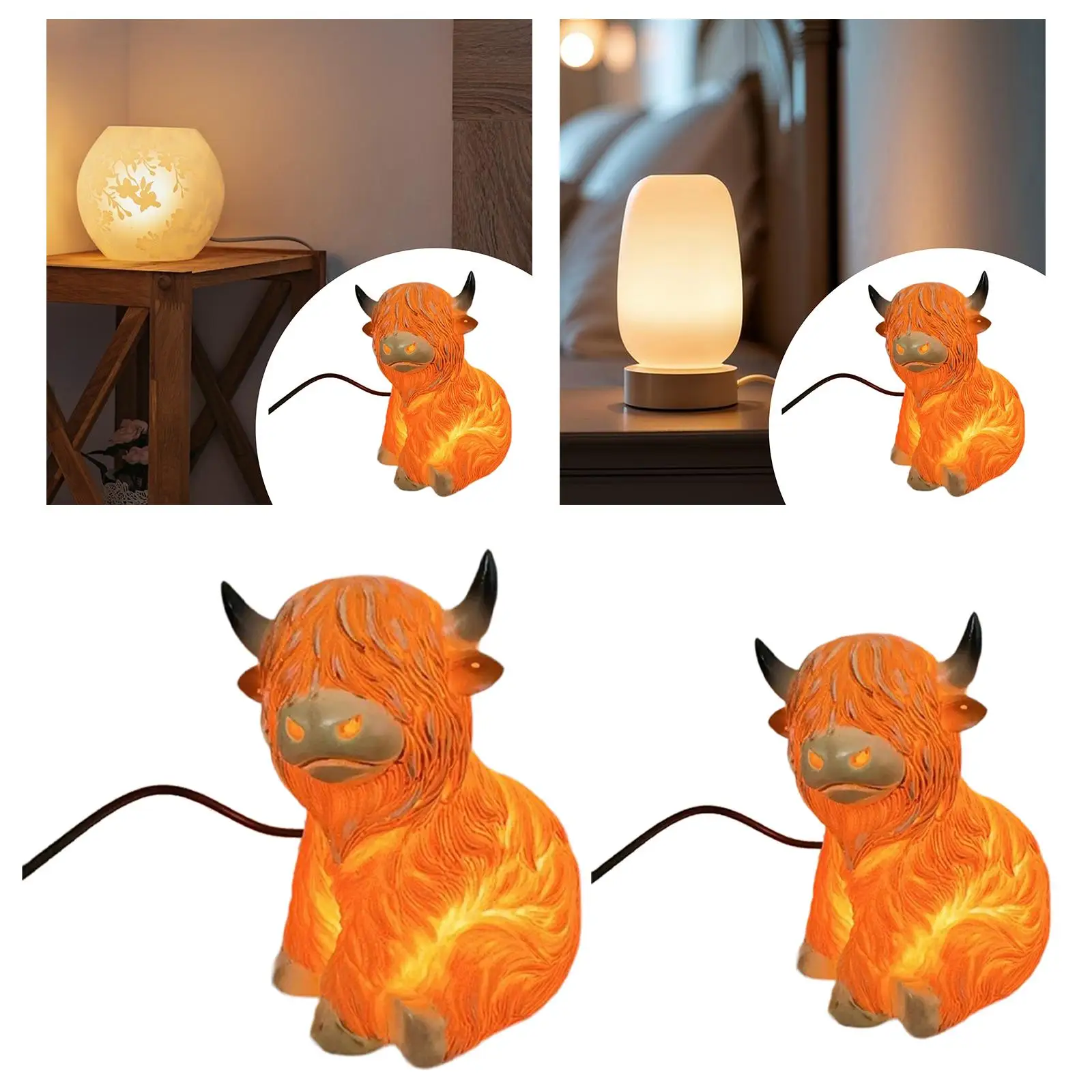 Decorative Cattle Lamp Soft Multicolored Lighting Table Lamps for Bedroom Desk Shelf Nightstand
Decorative Cattle Lamp Soft Multicolored Lighting Table Lamps for Bedroom Desk Shelf Nightstand