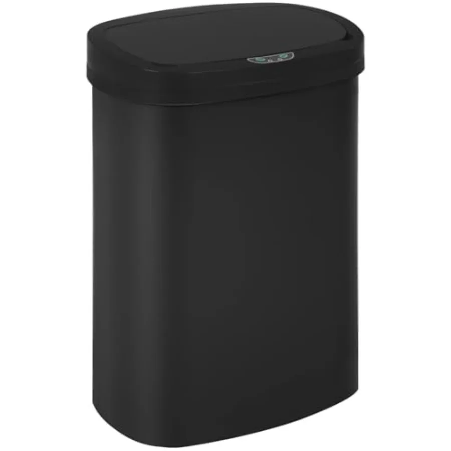 Black Plastic Touch Free High-Capacity Garbage Can with Lid, 49L/13G, Rectangular, Quiet Close, Kitchen, Bedroom, Bathroom, Off
Black Plastic Touch Free High-Capacity Garbage Can with Lid, 49L/13G, Rectangular, Quiet Close, Kitchen, Bedroom, Bathroom, Off