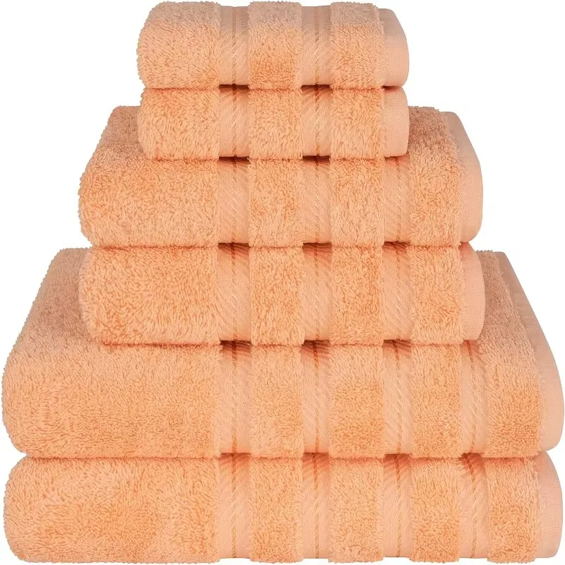 Luxury 6 Piece Towel Set, 2 Bath Towels 2 Hand Towels 2 Washcloths, 100% Cotton Turkish Towels for Bathroom
Luxury 6 Piece Towel Set, 2 Bath Towels 2 Hand Towels 2 Washcloths, 100% Cotton Turkish Towels for Bathroom
