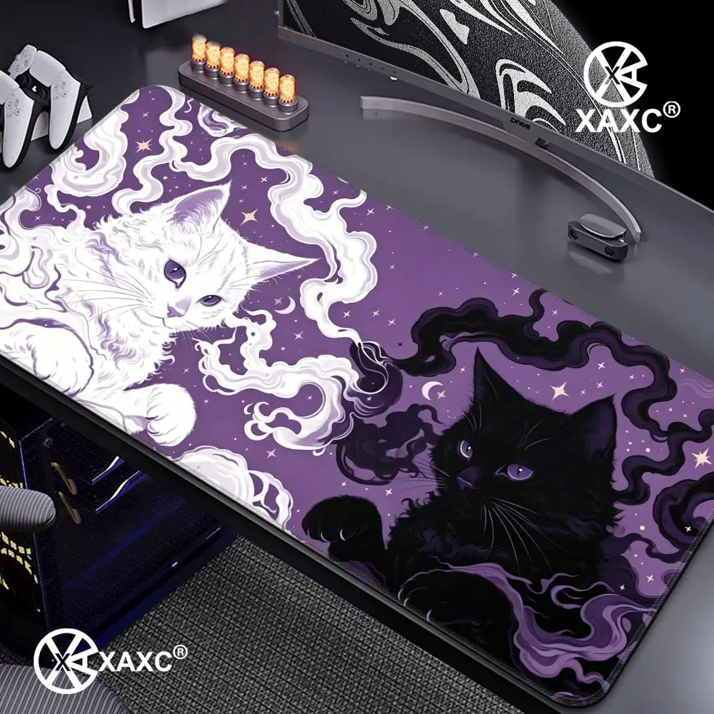 Yin Yang Cosmic Cats Desk Mat | Black and White Cat Illustration Mouse Mat Magic Gothic Witchy Tarot Purple Night Sky HYBXXC
Yin Yang Cosmic Cats Desk Mat | Black and White Cat Illustration Mouse Mat Magic Gothic Witchy Tarot Purple Night Sky HYBXXC