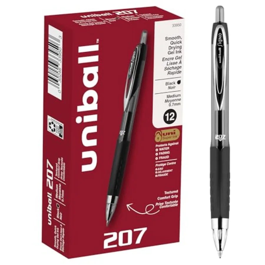 207 Retractable Gel Pens Medium Point, 0.7mm,,12 Pack
207 Retractable Gel Pens Medium Point, 0.7mm,,12 Pack