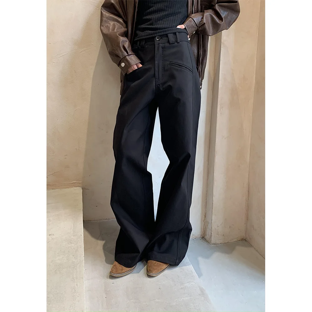 Trousers Women 2024 Autumn Wide Leg Pants Solid Color High Waist Loose Fit Straight Slacks Female Vintage Casual Floor Length
Trousers Women 2024 Autumn Wide Leg Pants Solid Color High Waist Loose Fit Straight Slacks Female Vintage Casual Floor Length