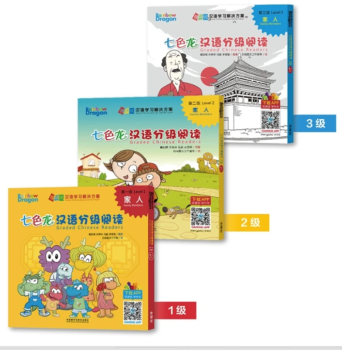 Rainbow Dragon Graded Chinese Readers: Family Members (15 Volumes of 1-3 Levels)
Rainbow Dragon Graded Chinese Readers: Family Members (15 Volumes of 1-3 Levels)