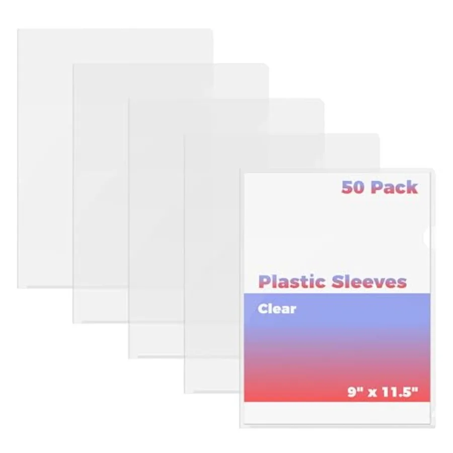 Better Office Products Poly Project Pockets, Jacket Sleeves, 50 Pack, Project Folder File Jackets, Clear, Letter Size, 9" x 11.
Better Office Products Poly Project Pockets, Jacket Sleeves, 50 Pack, Project Folder File Jackets, Clear, Letter Size, 9" x 11.