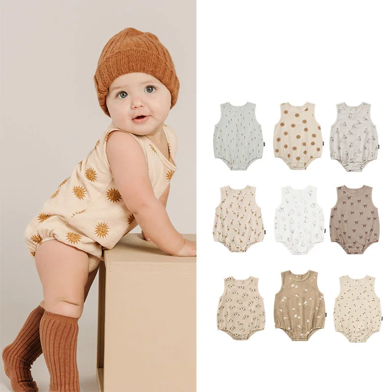EnkeliBB Baby Lovely Summer Onesie Sleeveless Romper Cartoon Pattern Cotton Made Soft Infant Boys and Girls Clothes
EnkeliBB Baby Lovely Summer Onesie Sleeveless Romper Cartoon Pattern Cotton Made Soft Infant Boys and Girls Clothes