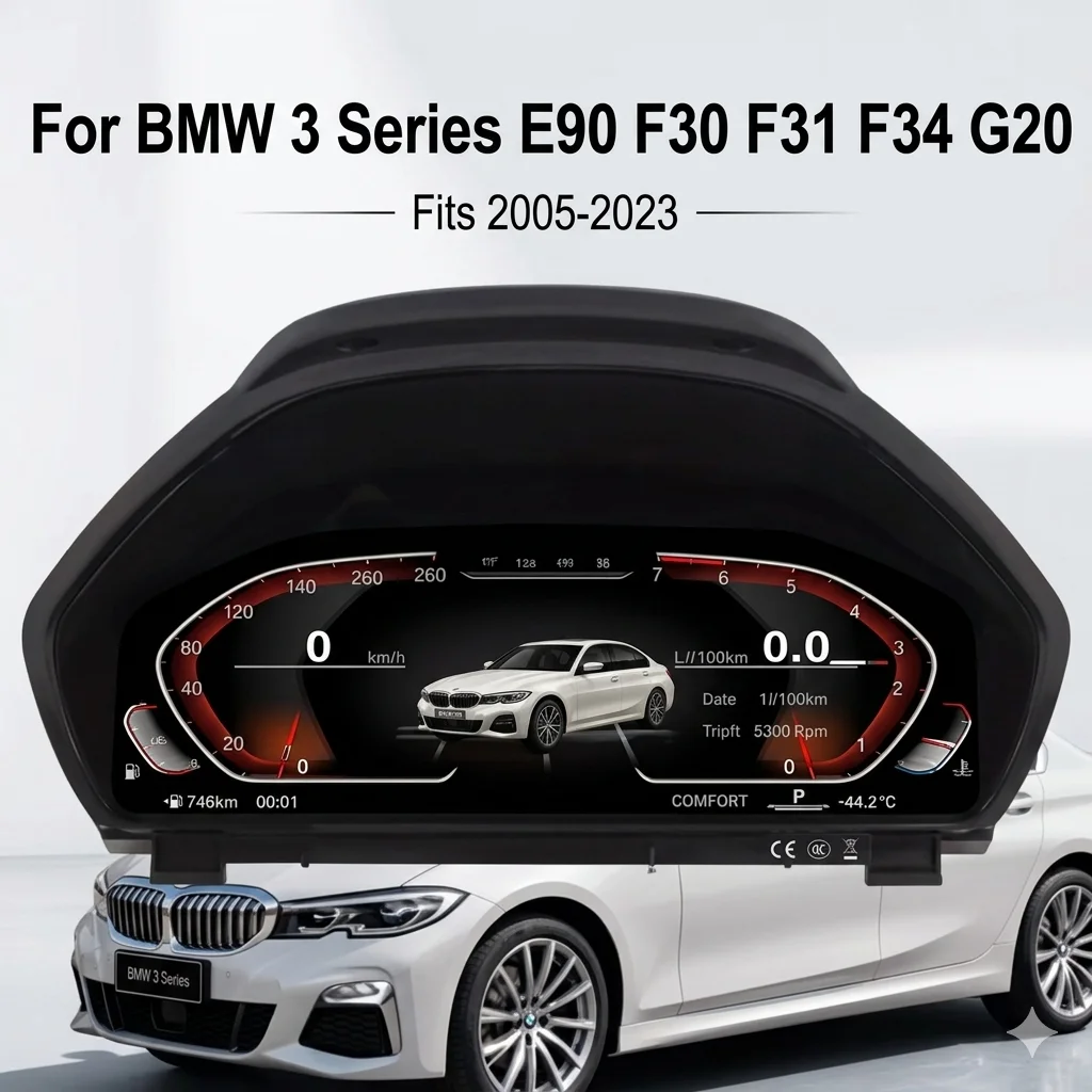 12.3" Digital Cluster For BMW 3 Series E90 F30 F31 F34 Dashboard Speedometer TD Instrument Cluster HUD Fiber Optics Tire Unit
12.3" Digital Cluster For BMW 3 Series E90 F30 F31 F34 Dashboard Speedometer TD Instrument Cluster HUD Fiber Optics Tire Unit