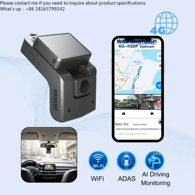 H20P 4G Dashcam with ADAS & DMS - 1080P G P S Dash cam era, LTE Live Video, Fleet mon itoring, Dual Lens Car DVR, 1 Year Warrant
H20P 4G Dashcam with ADAS & DMS - 1080P G P S Dash cam era, LTE Live Video, Fleet mon itoring, Dual Lens Car DVR, 1 Year Warrant
