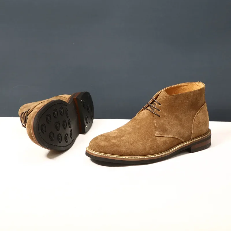 Vintage cowhide anti-fur men's boots Outdoor work shoes Brown riding boots ankle boots
Vintage cowhide anti-fur men's boots Outdoor work shoes Brown riding boots ankle boots