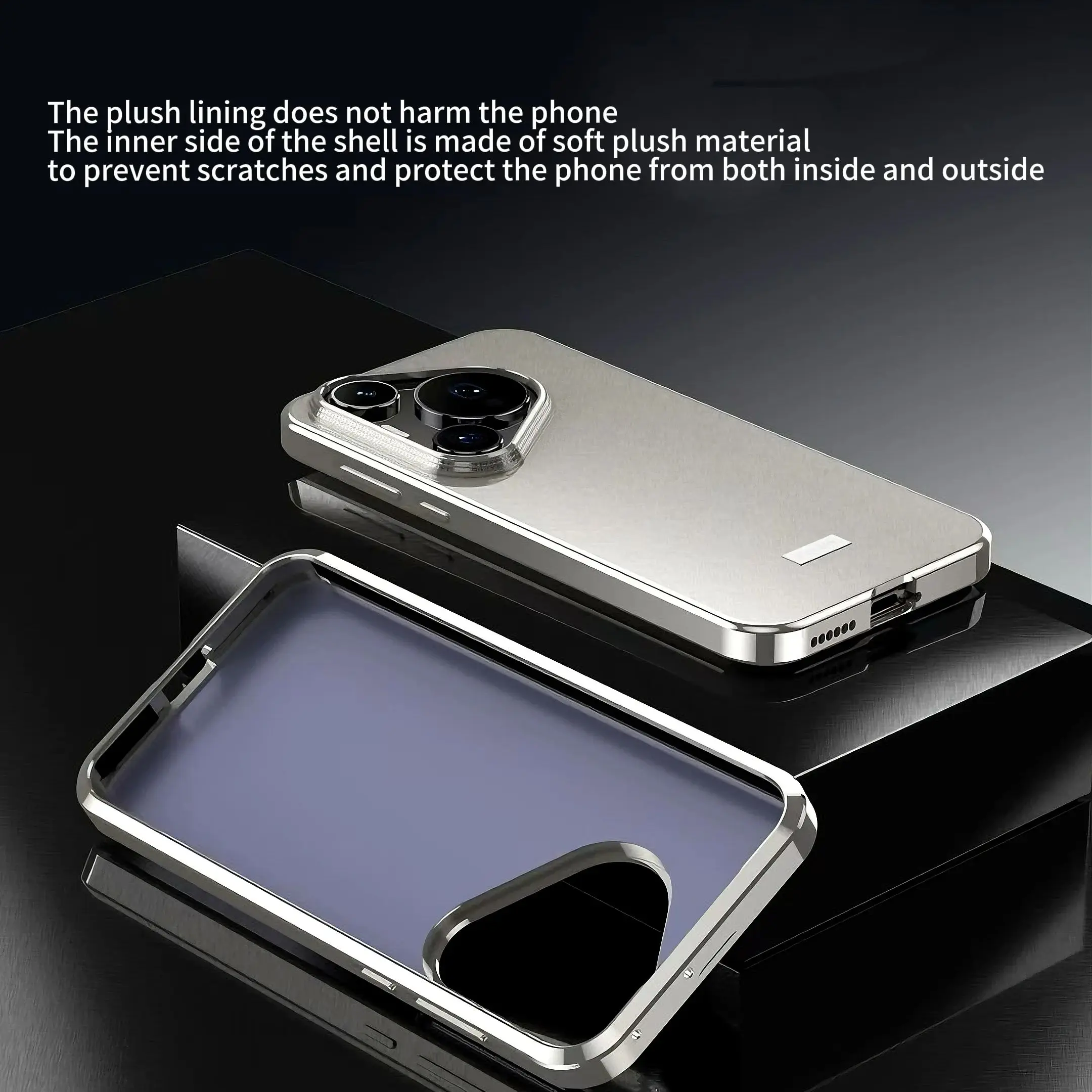 Роскошный чехол из сплава с печатной платой, встроенный флокированный чехол для телефона для Huawei Mate 60 70 Pro + Pura, магнитный противоударный защитный чехол
Роскошный чехол из сплава с печатной платой, встроенный флокированный чехол для телефона для Huawei Mate 60 70 Pro + Pura, магнитный противоударный защитный чехол