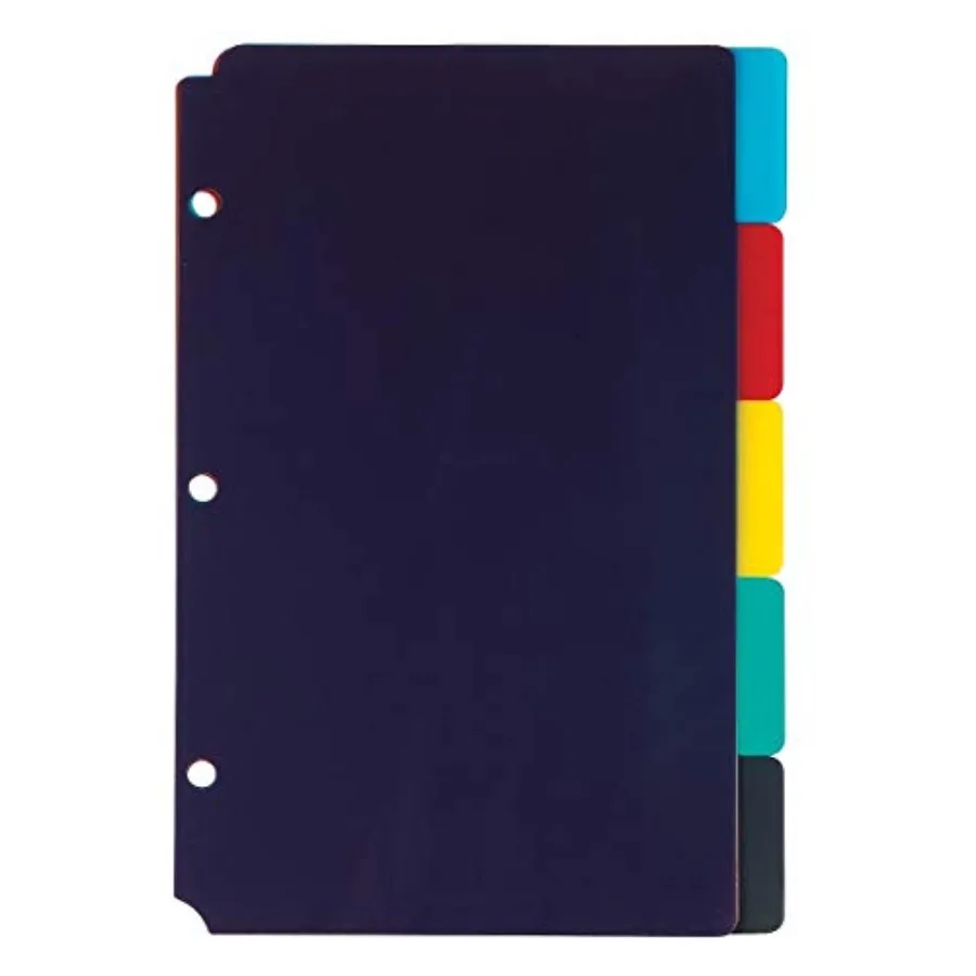 Mini Binder dividers 5x8, 5 tab dividers for 3 Ring Binder Assorted Colors Set 5 Tabs
Mini Binder dividers 5x8, 5 tab dividers for 3 Ring Binder Assorted Colors Set 5 Tabs