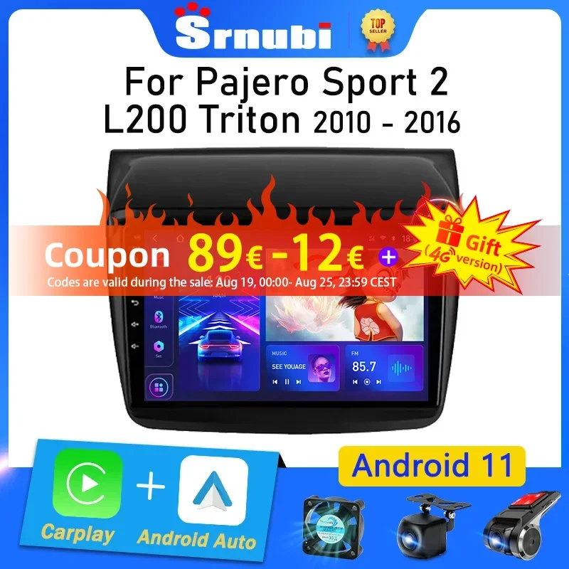 Srnubi Android 11 Car Radio For Mitsubishi Pajero Sport L200 Triton 2008 - 2016 Multimedia Player 2 Din Carplay Stereo GPS DVD
Srnubi Android 11 Car Radio For Mitsubishi Pajero Sport L200 Triton 2008 - 2016 Multimedia Player 2 Din Carplay Stereo GPS DVD