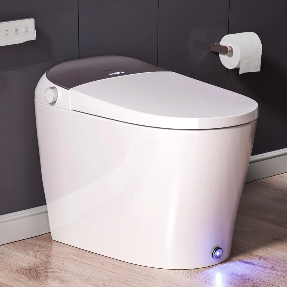 Smart Toilet with Heated Seat, Auto Flush, Warm Wash, One Piece Toilet with Bidet Built, Night Light, LED Display
Smart Toilet with Heated Seat, Auto Flush, Warm Wash, One Piece Toilet with Bidet Built, Night Light, LED Display